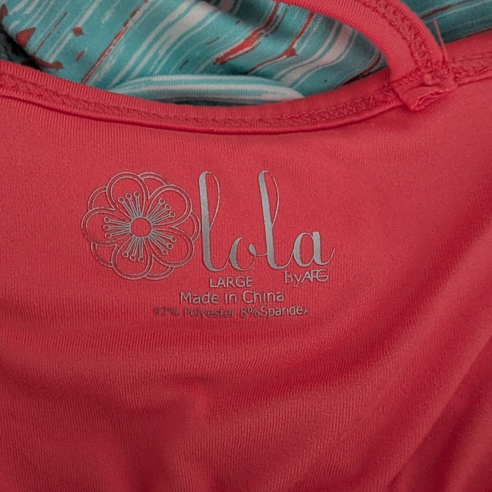 Lola Coral and Aqua Dress - Picture 4 of 4